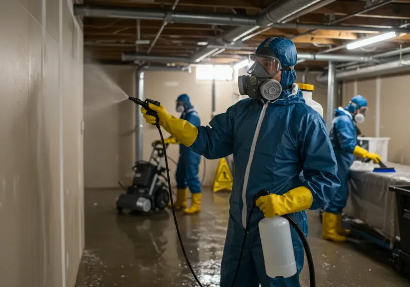 Basement Sanitization and Antimicrobial Treatment process in Addison, VT